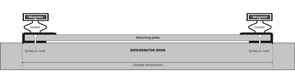 مکانیزم چفتی / فشاری (Push-In or Press-Fit Gasket) مکانیزم‌های اتصال نوار دور درب یخچال به درب یخچال