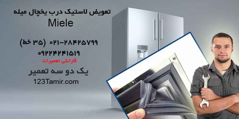 تعویض نوار لاستیک درب یخچال‌ Miele میله